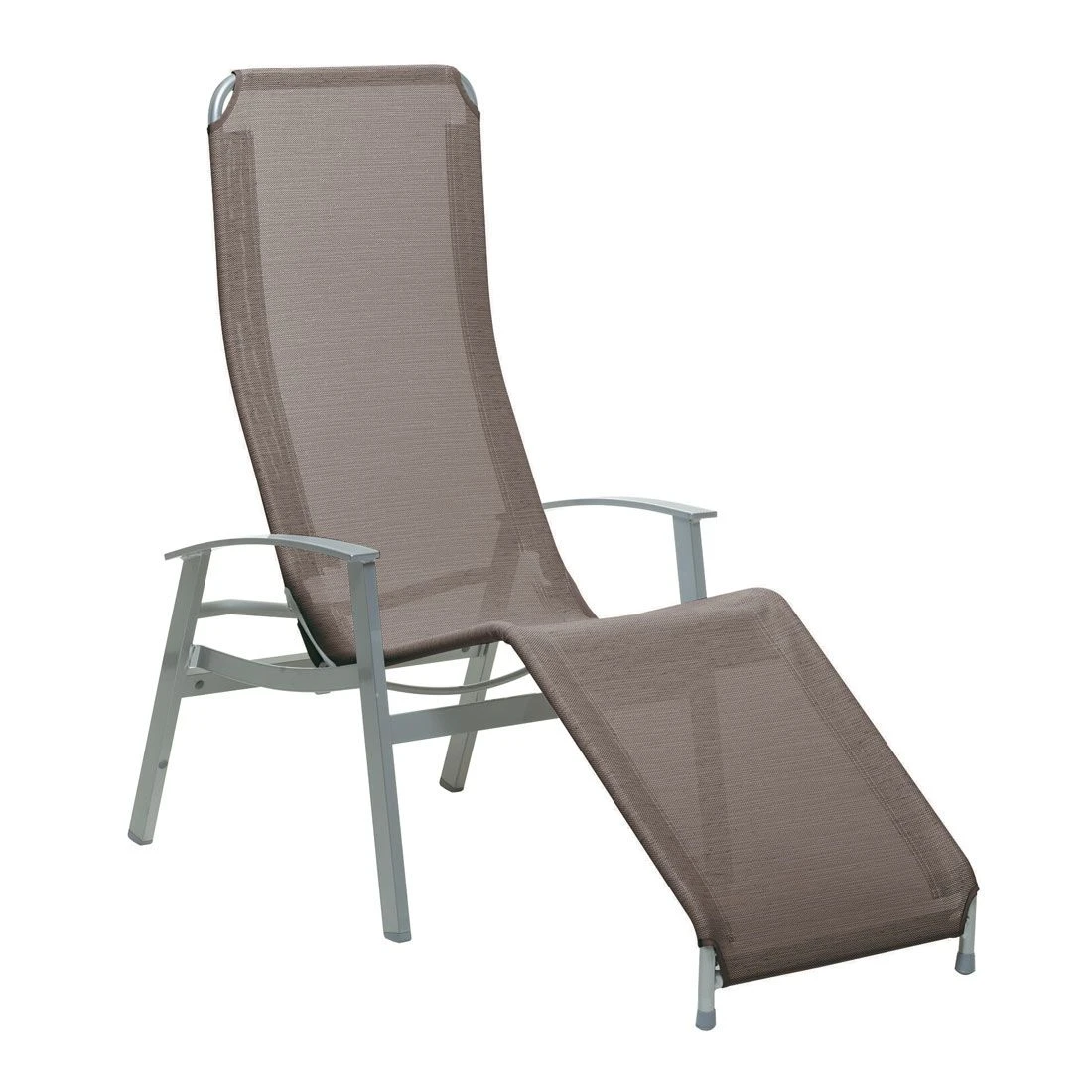 Karasek California Gesundliege Aluminium/Textilene Silber/Taupe 3 Karasek California Gesundliege Aluminium/Textilene Silber/Taupe