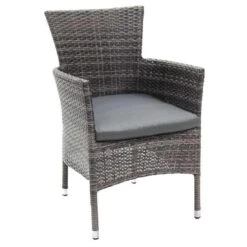 Acamp Cesar Stapelsessel Geflecht Grau-Meliert/Taupe