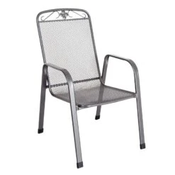 MWH Savoy Stapelsessel Streckmetall Eisengrau