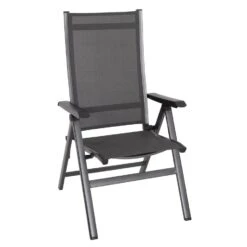 MWH Elements Klappsessel Aluminium/Textilene Eisengrau/Anthrazit