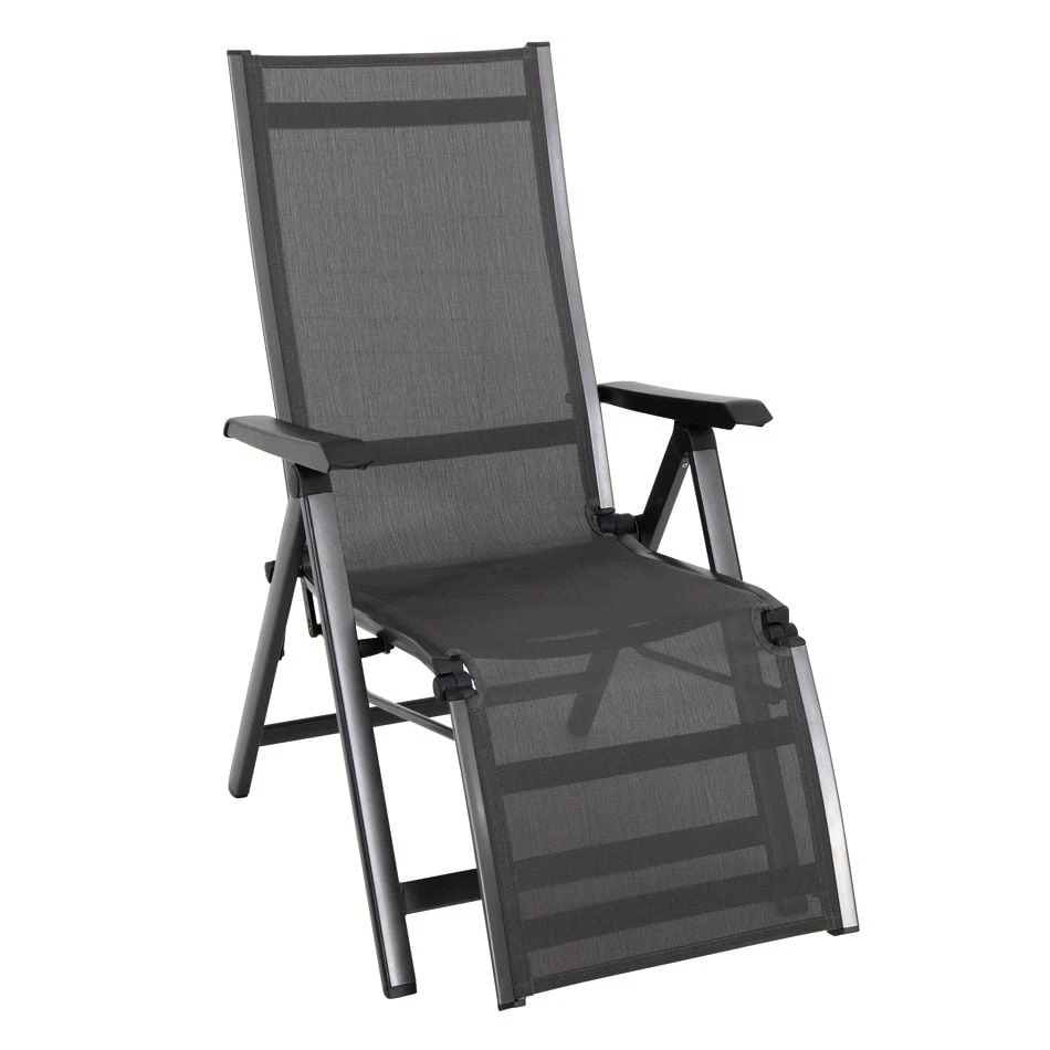 MWH Elements Relaxliege Aluminium/Textilene Eisengrau/Grau 3 MWH Elements Relaxliege Aluminium/Textilene Eisengrau/Grau