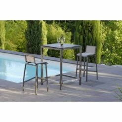 Stern Stehtischgestell 80x80cm Aluminium Anthrazit -Gartenmöbelgeschäft 838137 5