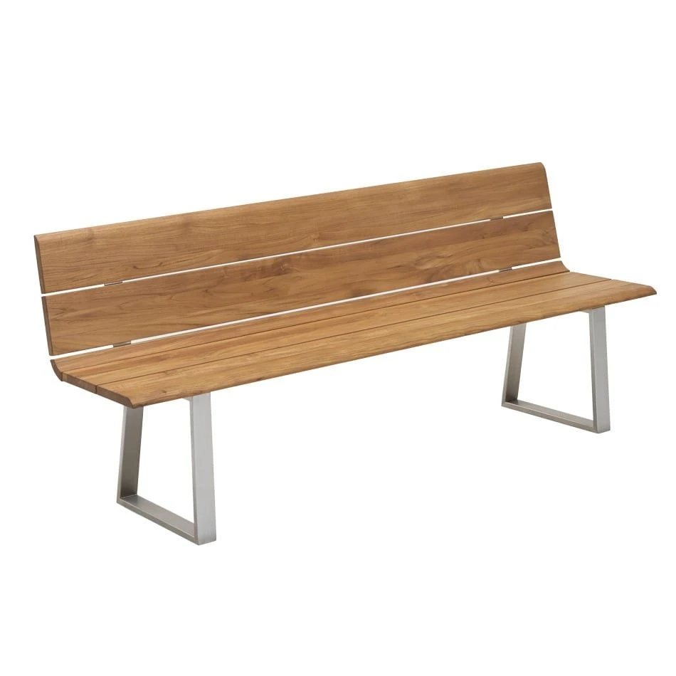 Niehoff Nova Gartenbank 160cm Edelstahl Profilkufe/Teak Geölt Edelstahl/Teak Geölt 3 Niehoff Nova Gartenbank 160cm Edelstahl Profilkufe/Teak Geölt Edelstahl/Teak Geölt