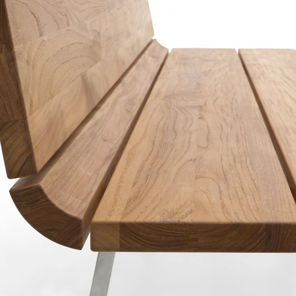 Niehoff Nova Gartenbank 160cm Edelstahl Profilkufe/Teak Geölt Edelstahl/Teak Geölt 4 Niehoff Nova Gartenbank 160cm Edelstahl Profilkufe/Teak Geölt Edelstahl/Teak Geölt – Bild 2