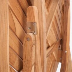 Zebra Poker Klapptisch Teak Mit Edelstahlbeschlägen Natur -Gartenmöbelgeschäft 862964 3