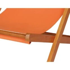 Siena Garden Faro Beach-Liegestuhl Holz/Textilene Orange -Gartenmöbelgeschäft 868981 6