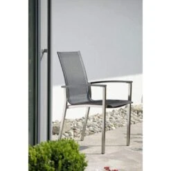 Stern Evoee Stapelsessel Edelstahl/Textilene Silber/Silbergrau -Gartenmöbelgeschäft 875427 6