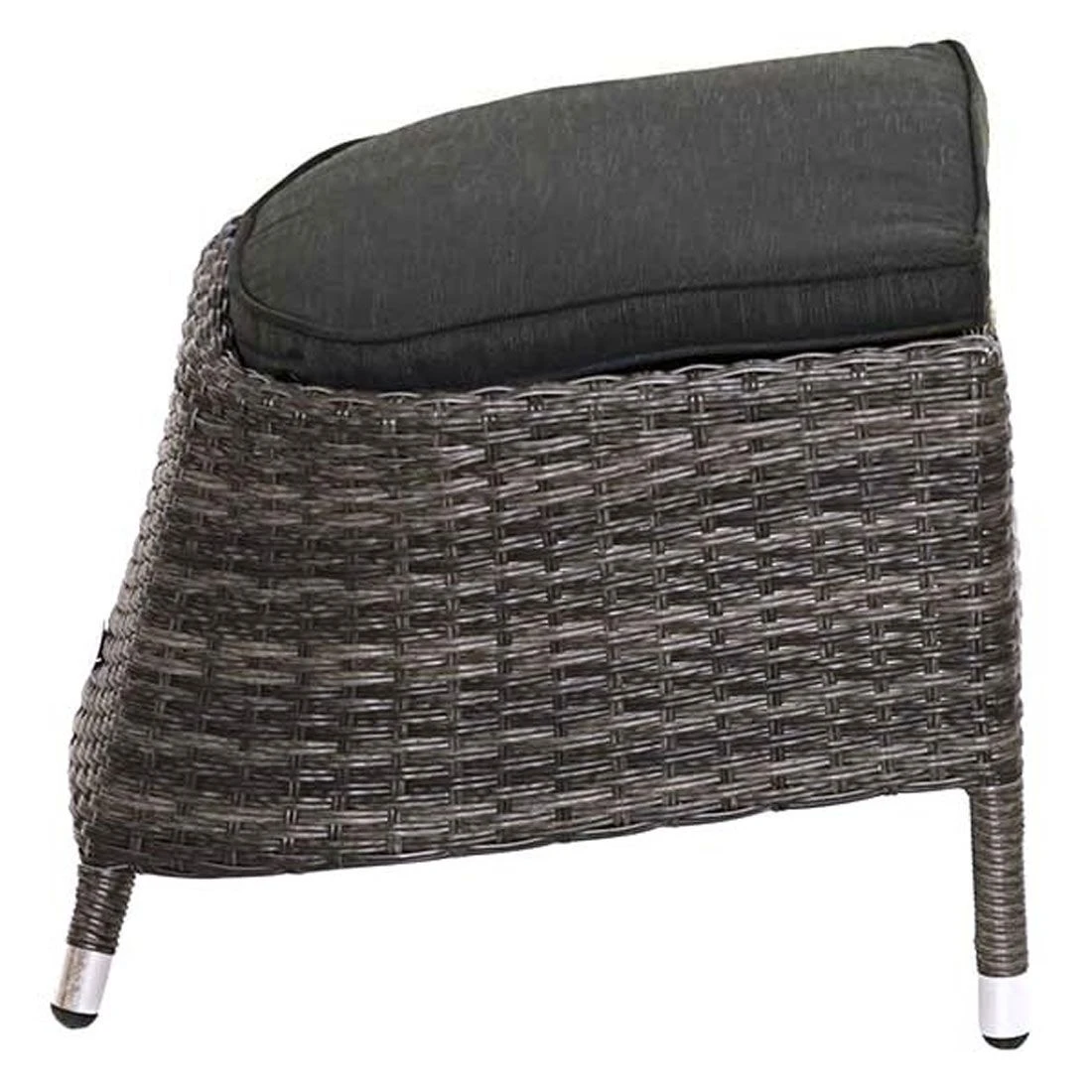 Ploß Rocking Beistellhocker Geflecht Grau-Braun Meliert/Anthrazit 4 Ploß Rocking Beistellhocker Geflecht Grau-Braun Meliert/Anthrazit – Bild 2