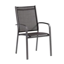 Sieger Meran Stapelsessel Aluminium/Textilux® Eisengrau