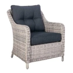 Garden Impressions Milwaukee Loungesessel Geflecht Inklusive Kissen Cloudy Grey/Reflex Black