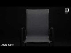 Kettler Legato Curve Stapelsessel Aluminium/Textilene Anthrazit