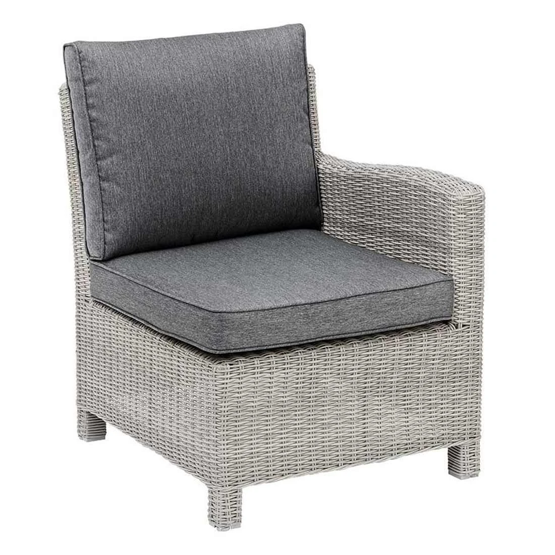 Kettler Palma Modular Eck-/Endmodul Aluminium/Geflecht Inklusive Kissen White Wash/Anthrazit 4 Kettler Palma Modular Eck-/Endmodul Aluminium/Geflecht Inklusive Kissen White Wash/Anthrazit – Bild 2