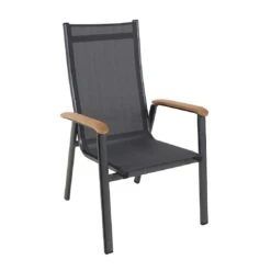 MWH Reno Stapelsessel Aluminium/Textilene Eisengrau/Anthrazit