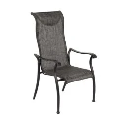 Hartman Palermo Stapelsessel Aluminium-Guss/Textilene Riven Grey/Dunkelgrau