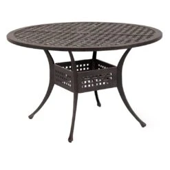 Hartman Palermo Gartentisch Ø120 Cm Aluminiumguss Bronze