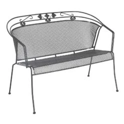 Royal Garden Elegance Gartenbank 114cm Metall Eisengrau