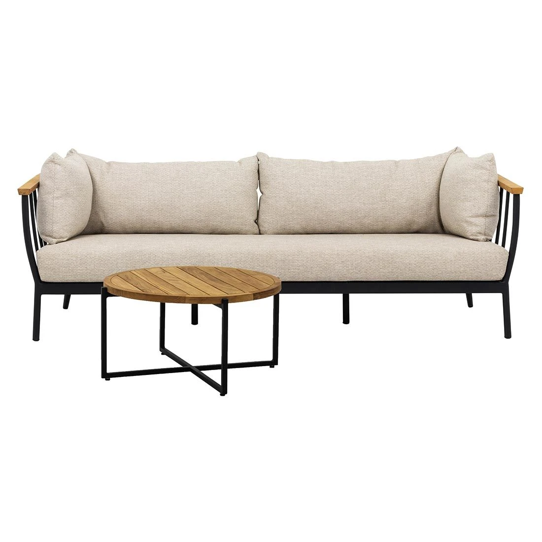 Apple Bee Condor Loungebank Inkl. Loungetisch Schwarz/Natur 4 Apple Bee Condor Loungebank Inkl. Loungetisch Schwarz/Natur – Bild 2