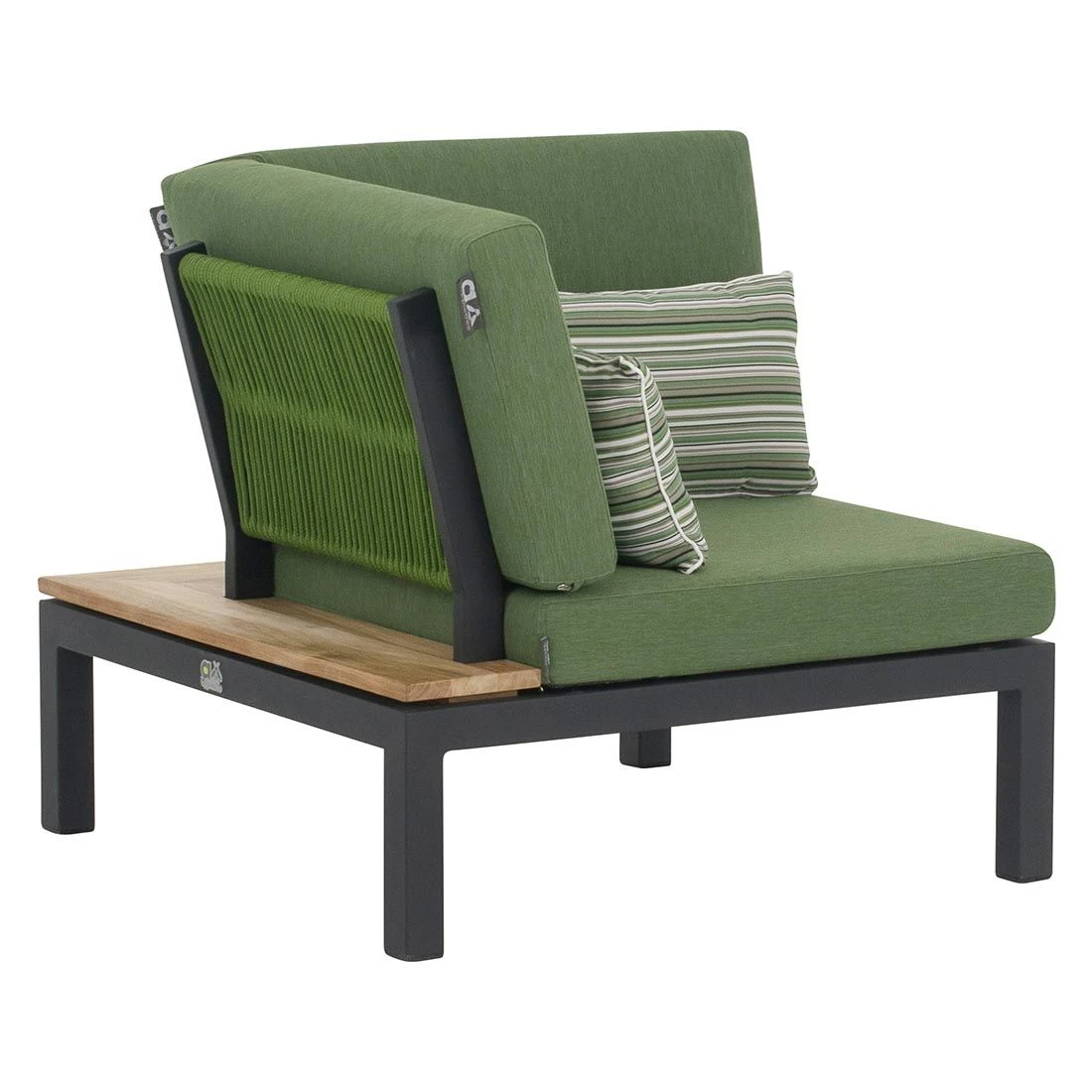 Apple Bee Pebble Beach Ecklounge 4-tlg. Aluminium/Bee Wett Black/Olive Green 6 Apple Bee Pebble Beach Ecklounge 4-tlg. Aluminium/Bee Wett Black/Olive Green – Bild 4