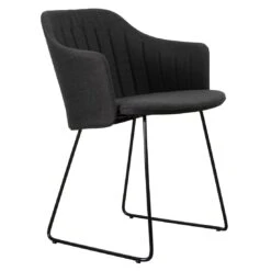 Cane-Line Choice Gartenstuhl Stahl/Polypropylen + Sitz-/Rückenkissen Black