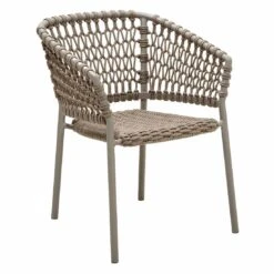 Cane-Line Ocean Stapelsessel Aluminium/Rope Taupe