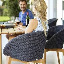 Cane-Line Peacock Gartensessel Teak/Rope Dark Grey/Natur -Gartenmöbelgeschäft cane line peacock gartensessel teak aluminium rope 1465038 7