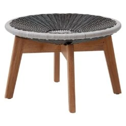 Cane-Line Peacock Hocker Teak/Geflecht Grey/Light Grey/Grey -Gartenmöbelgeschäft cane line peacock hocker teak geflecht 1480185 3