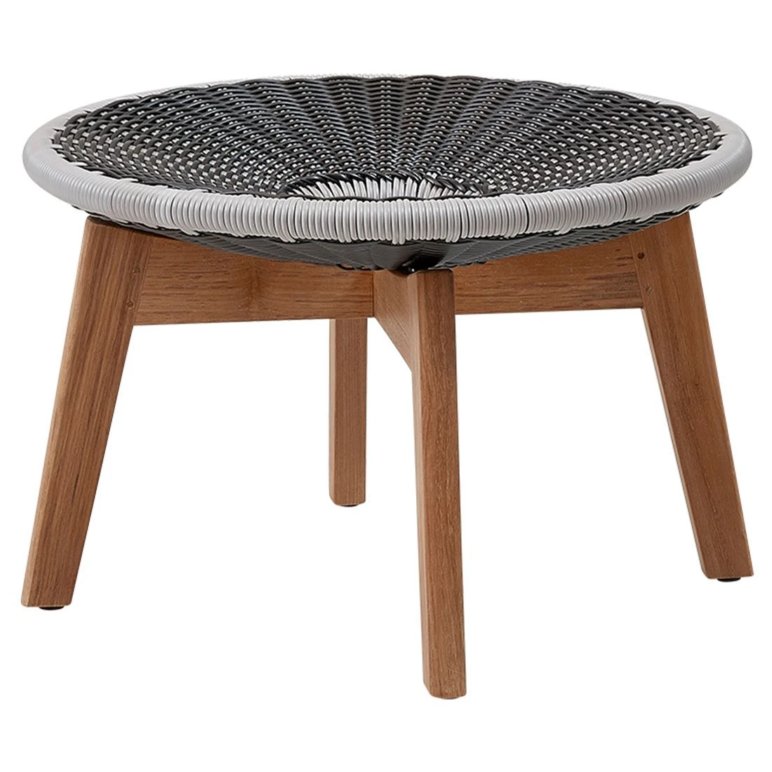 Cane-Line Peacock Hocker Teak/Geflecht Grey/Light Grey 4 Cane-Line Peacock Hocker Teak/Geflecht Grey/Light Grey – Bild 2