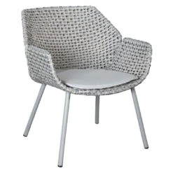 Cane-Line Vibe Loungesessel Stahl/Geflecht Light Grey/Grey/Taupe -Gartenmöbelgeschäft cane line vibe loungesessel stahl geflecht 1465357 3