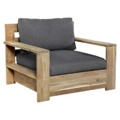 OUTLIV. Castello Loungeset 4-tlg. Recycelt Teak/Sunproof Natur/Dunkelgrau -Gartenmöbelgeschäft castello loungeset 4 tlg teak olefin 1392284 4