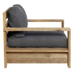 OUTLIV. Castello Loungeset 4-tlg. Recycelt Teak/Sunproof Natur/Dunkelgrau -Gartenmöbelgeschäft castello loungeset 4 tlg teak olefin 1392284 8