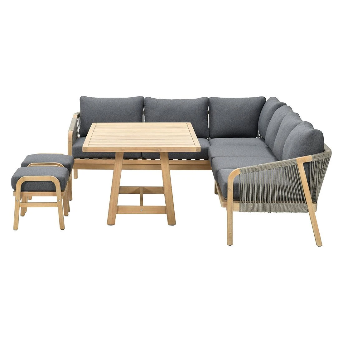 Garden Impressions Santos Dininglounge 5-tlg. Akazie/Kunstfaser Akazie White Wash/Anthrazit 5 Garden Impressions Santos Dininglounge 5-tlg. Akazie/Kunstfaser Akazie White Wash/Anthrazit – Bild 3