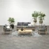 Garden Impressions Santos Loungeset 4-tlg. Akazie/Polster Akazie White Wash/Anthrazit -Gartenmöbelgeschäft garden impressions santos loungeset 4 tlg akazie polster 1436174 1