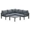 Garden Impressions Zion Ecklounge Aluminium/Polster Carbon Black/Mystic Grey