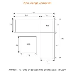 Garden Impressions Zion Ecklounge Aluminium/Polster Carbon Black/Mystic Grey -Gartenmöbelgeschäft garden impressions zion loungeecke aluminium polster 1350143 11