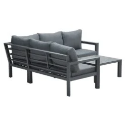 Garden Impressions Zion Ecklounge Aluminium/Polster Carbon Black/Mystic Grey -Gartenmöbelgeschäft garden impressions zion loungeecke aluminium polster 1350143 3
