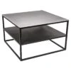 GRADEL Frame Marko 3 Loungetisch 65x65cm Eisen/Keramik Schwarz/Betongrau