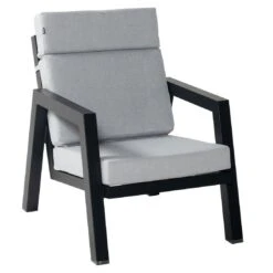 Hartman Ancona Loungeset+Tisch 140x70cm Alu/Olefin Schwarz/Hellgrau -Gartenmöbelgeschäft hartman ancona loungeset tisch 140x70cm alu olefin 1461727 4