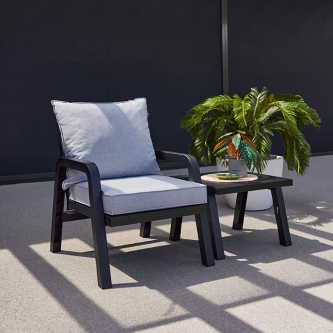 Hartman Ibiza Loungesessel Kunststoff/Olefin Anthrazit/Hellgrau 5 Hartman Ibiza Loungesessel Kunststoff/Olefin Anthrazit/Hellgrau – Bild 3