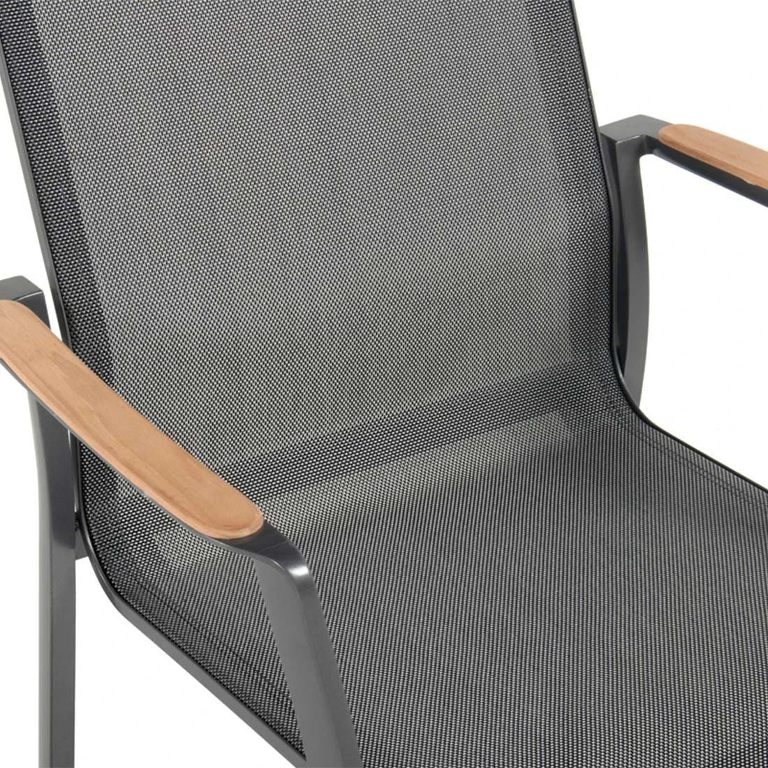 Hartman Lea Stapelsessel Aluminium/Textilene/Teak Xerix/Anthrazit 6 Hartman Lea Stapelsessel Aluminium/Textilene/Teak Xerix/Anthrazit – Bild 4