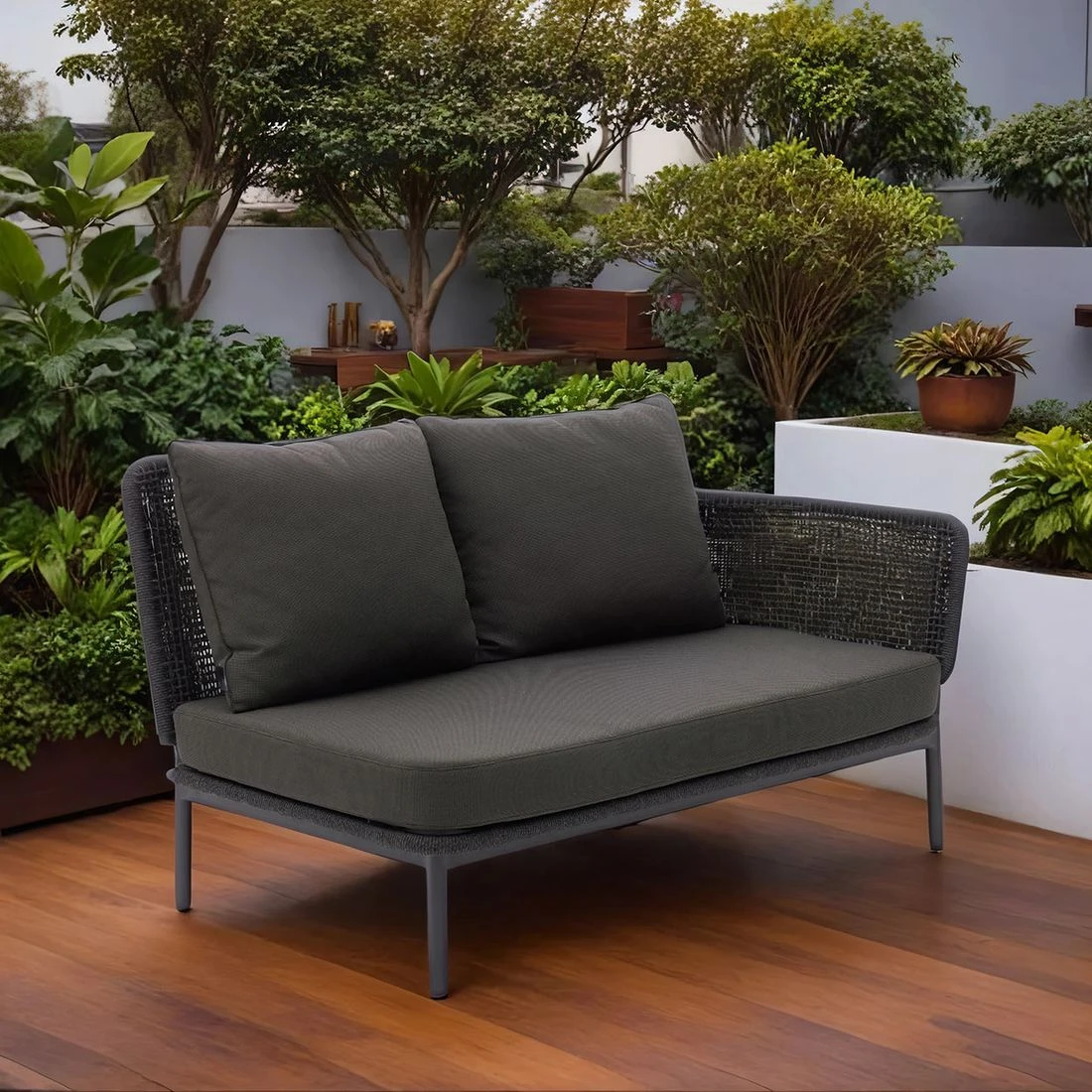 Interliving 7005 Eck-/Endmodul Aluminium/Rope/Olefin Anthrazit/Grau 3 Interliving 7005 Eck-/Endmodul Aluminium/Rope/Olefin Anthrazit/Grau