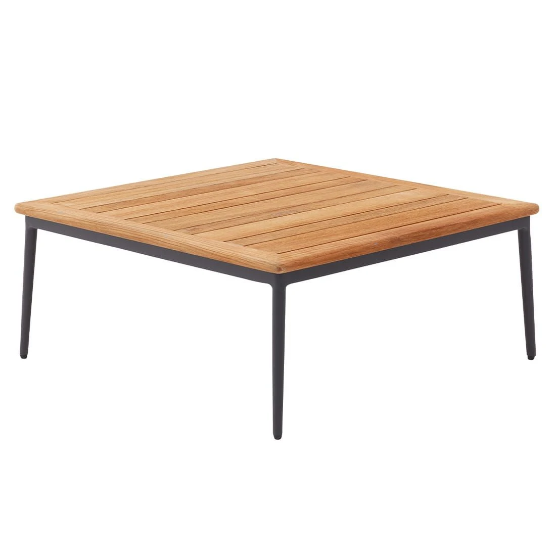 Interliving 7005 Loungetisch 89x89cm Aluminium/Teak Anthrazit/Natur 4 Interliving 7005 Loungetisch 89x89cm Aluminium/Teak Anthrazit/Natur – Bild 2