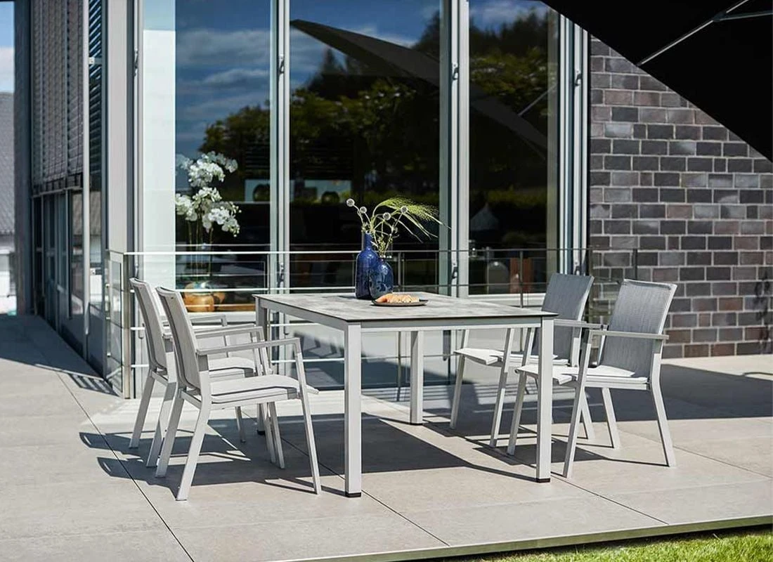 Kettler Gartentisch-Platte 160x95 Cm HPL Grau 5 Kettler Gartentisch-Platte 160x95 Cm HPL Grau – Bild 3