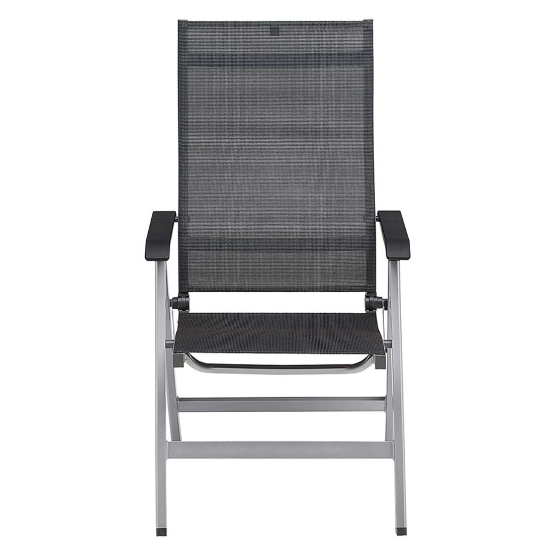 Kettler Basic+ Premium Klappsessel Aluminium/Textilene Silber/Lakritz 8 Kettler Basic+ Premium Klappsessel Aluminium/Textilene Silber/Lakritz – Bild 6