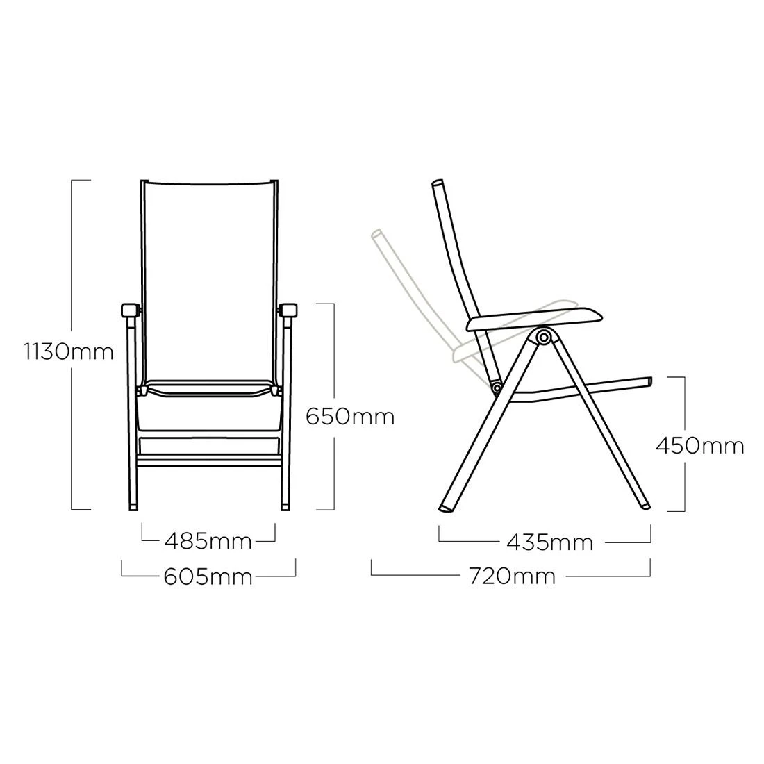 Kettler Basic+ Premium Klappsessel Aluminium/Textilene Silber/Lakritz 13 Kettler Basic+ Premium Klappsessel Aluminium/Textilene Silber/Lakritz – Bild 11