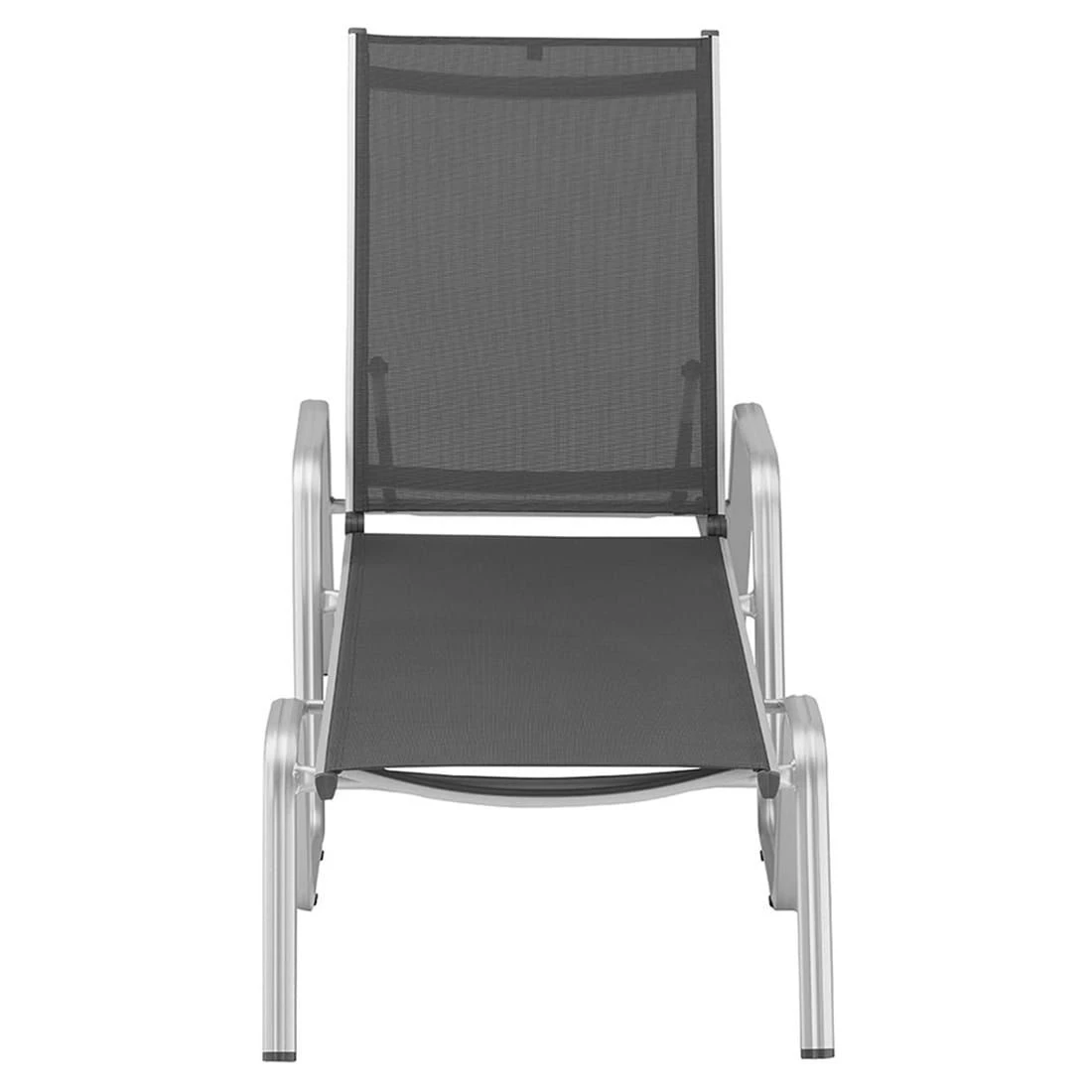 Kettler Basic Plus Gartenliege Aluminium/Textilene Silber/Anthrazit 5 Kettler Basic Plus Gartenliege Aluminium/Textilene Silber/Anthrazit – Bild 3