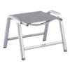 Kettler Cirrus Hocker Aluminium/Textilene Silber/Anthrazitgrau -Gartenmöbelgeschäft kettler cirrus gartenhocker silber anthrazit grau 0100303 0000 1