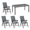 Kettler Cirrus Gartenmöbelset 5-tlg. Mit Tisch 160x90cm Anthrazit/Anthrazit-Grau -Gartenmöbelgeschäft kettler cirrus gartenmoebelset 5 tlg mit tisch 160x90cm 1426538 1