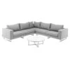 Kettler Ego Ecklounge Aluminium/Sunbrella Silber/Grau Meliert -Gartenmöbelgeschäft kettler ego ecklounge aluminium sunbrella 1484970 1