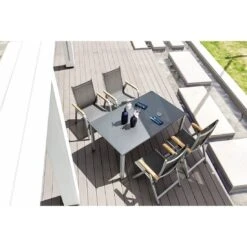 Kettler Granada Klappsessel Aluminium/Textilene Silber/Anthrazit -Gartenmöbelgeschäft kettler granada klappsessel aluminium textilene 2