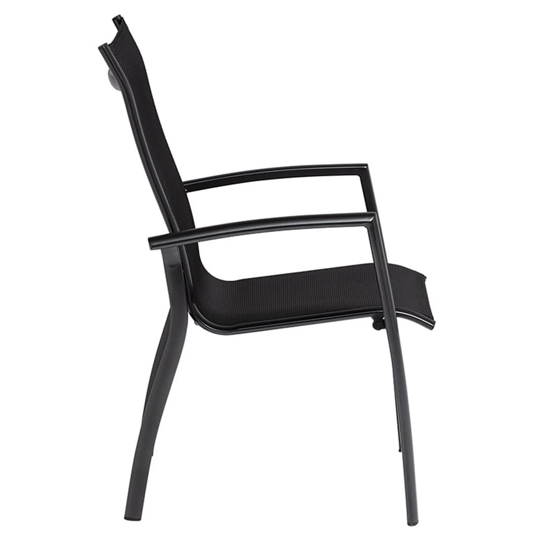 Kettler Legato Curve Stapelsessel Aluminium/Textilene Anthrazit 6 Kettler Legato Curve Stapelsessel Aluminium/Textilene Anthrazit – Bild 4